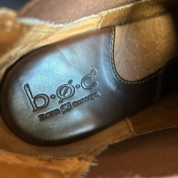 Born Of Concept Block Heeled Ankle Booties Brown Leather Chelsea Boot Size 8 - Picture 12 of 13